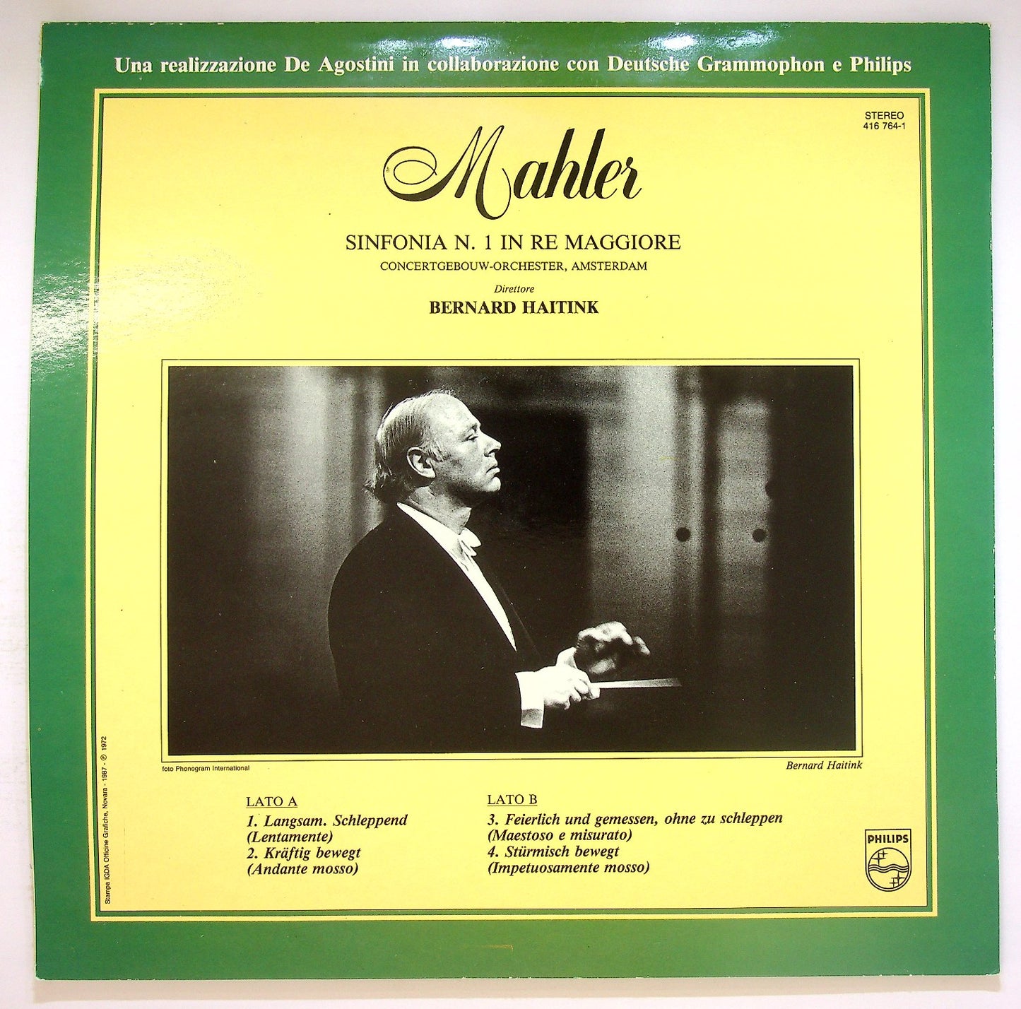 EBOND Bernard Haitink / Mahler - Sinfonia N.1 In Re Maggiore Vinile V123038