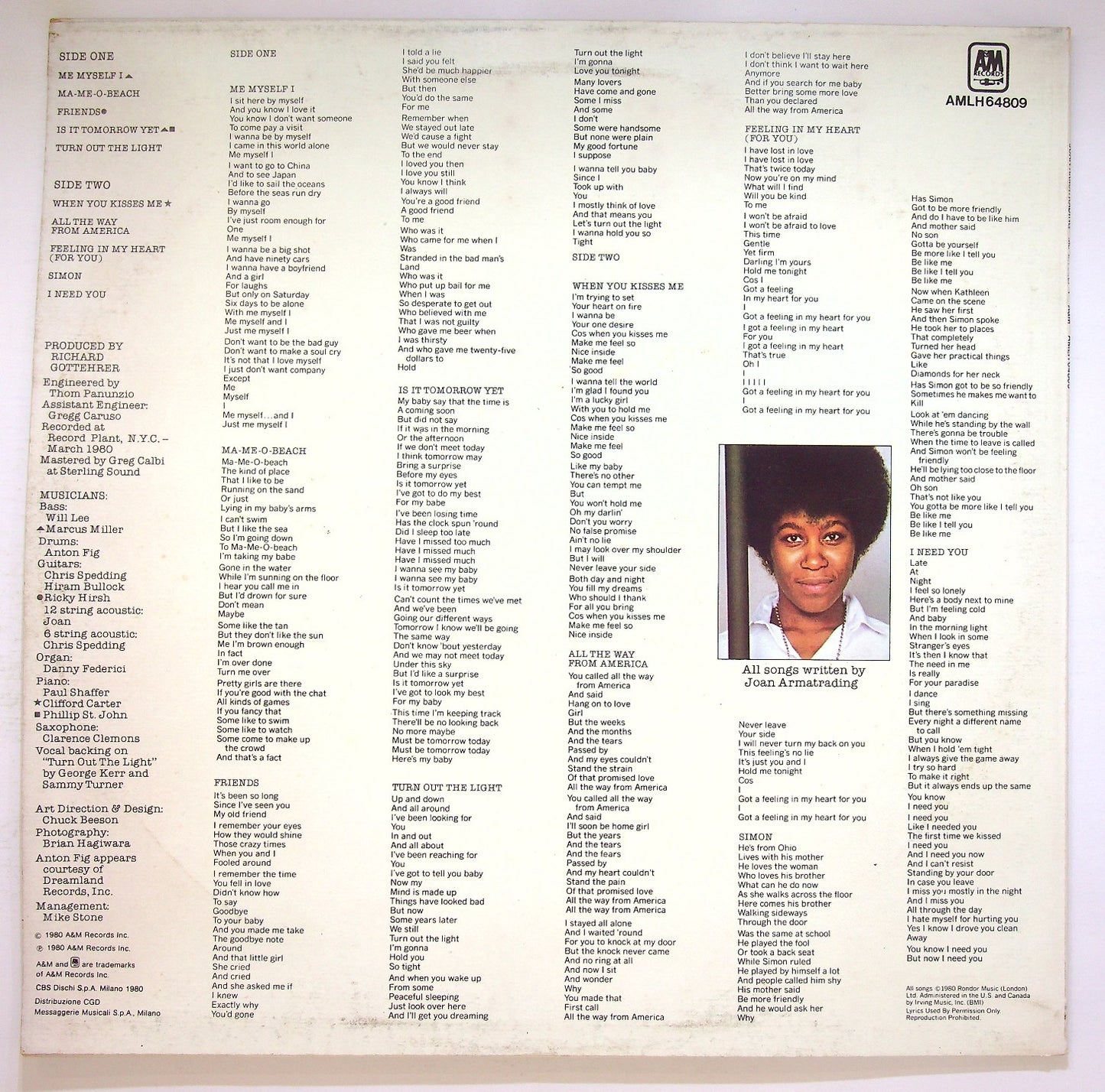 EBOND Joan Armatrading - Me Myself I Vinile V123057