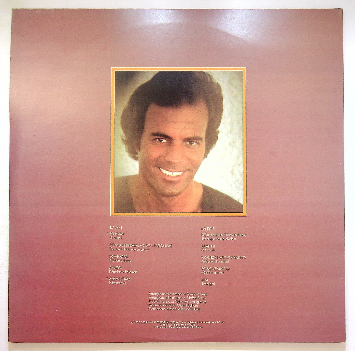 EBOND Julio Iglesias - Sono Un Pirata, Sono Un Signore Vinile V123094
