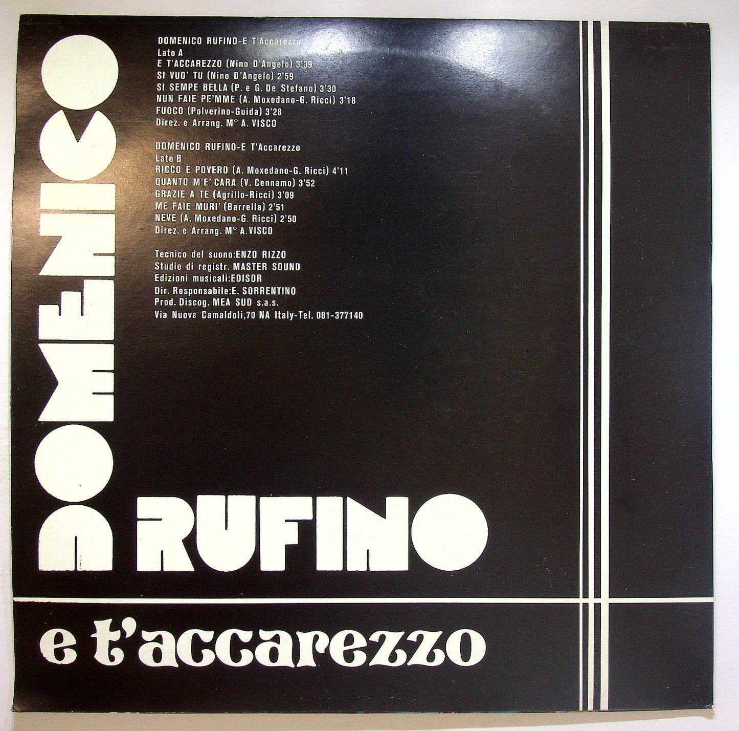 EBOND Domenico Rufino - E T'Accarezzo Vinile V124053
