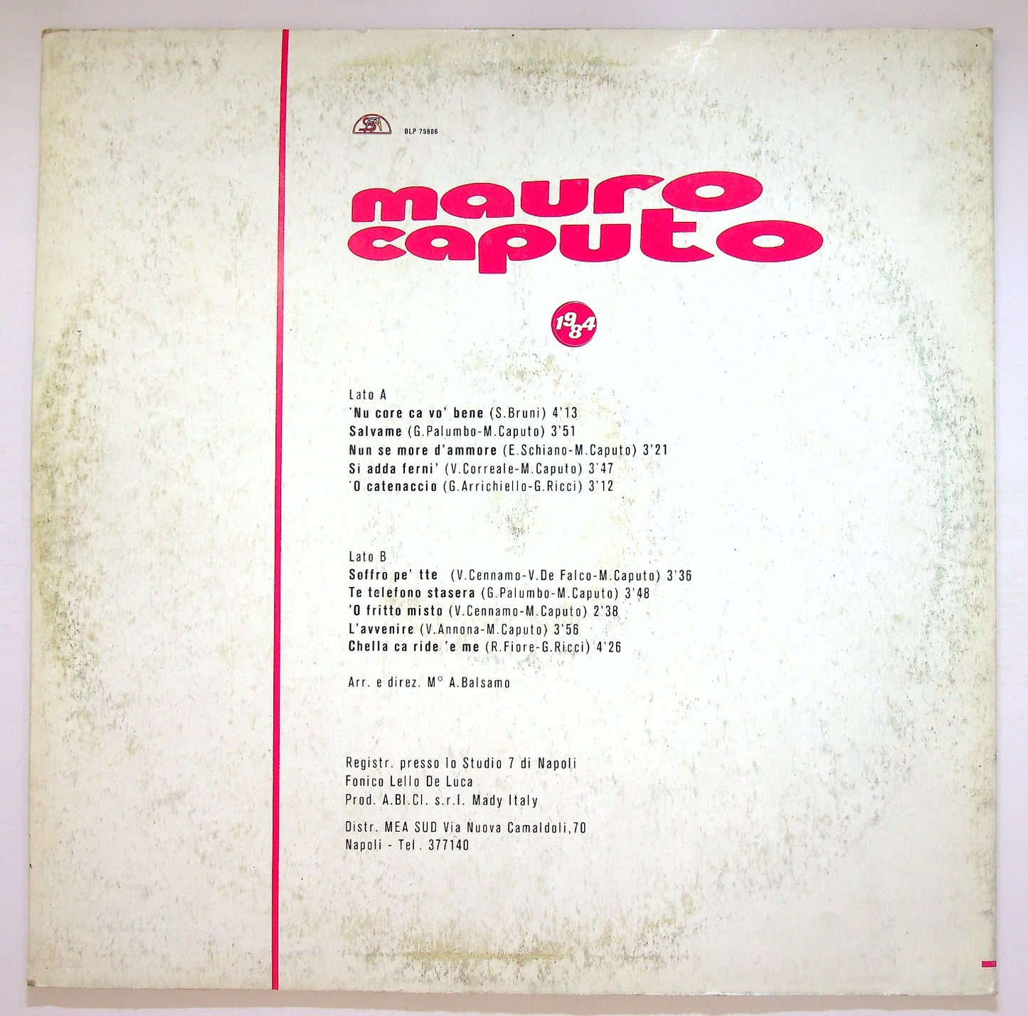 EBOND Mauro Caputo - 1984 Vinile V124137