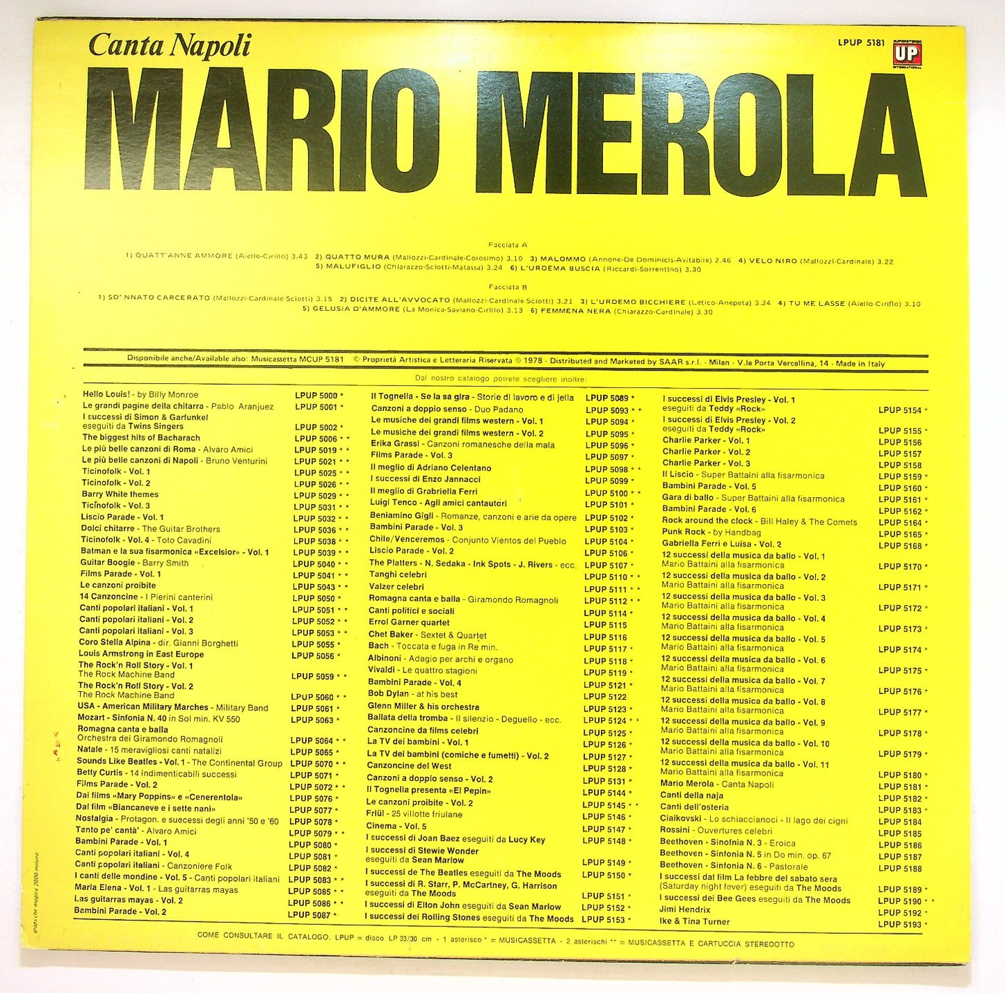 EBOND Mario Merola - Canta Napoli Vinile V125034