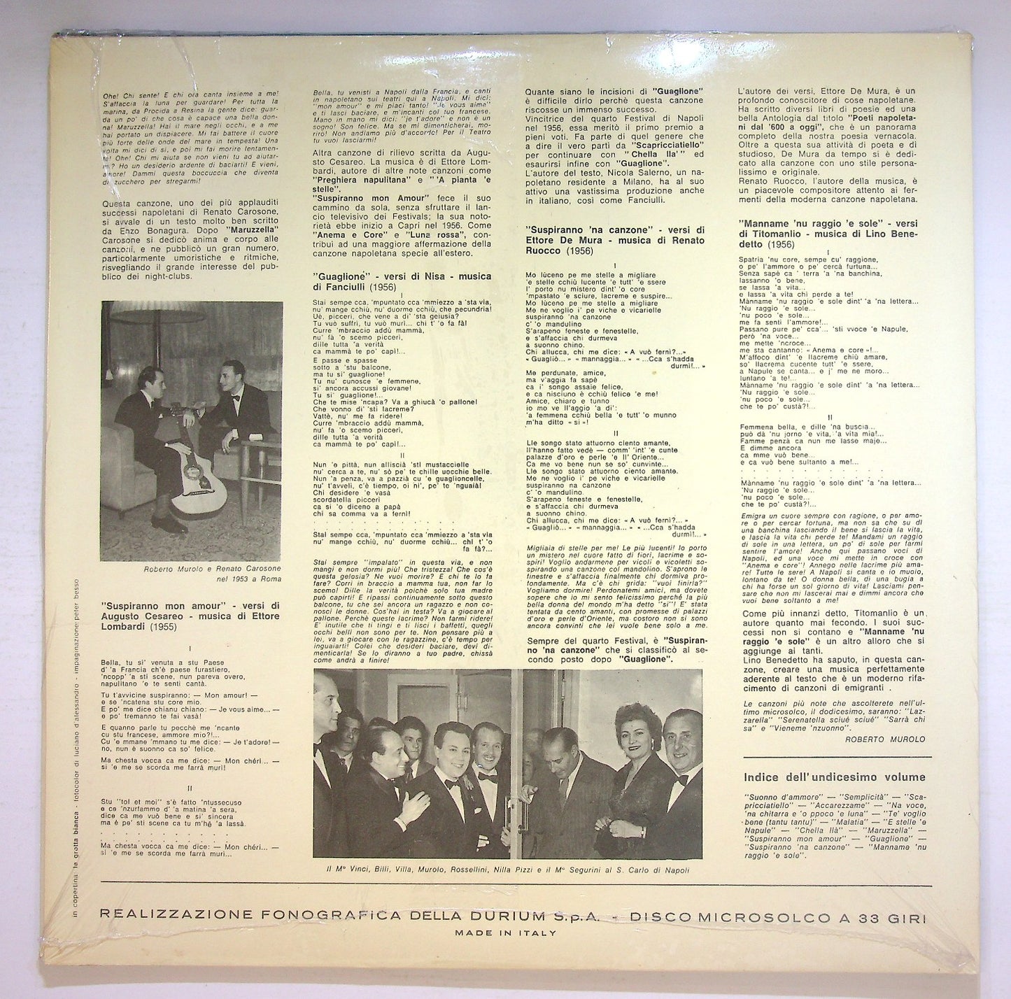 EBOND Antologia Cronologica Della Canzone Partenopea Vol 11 Vinile V125043