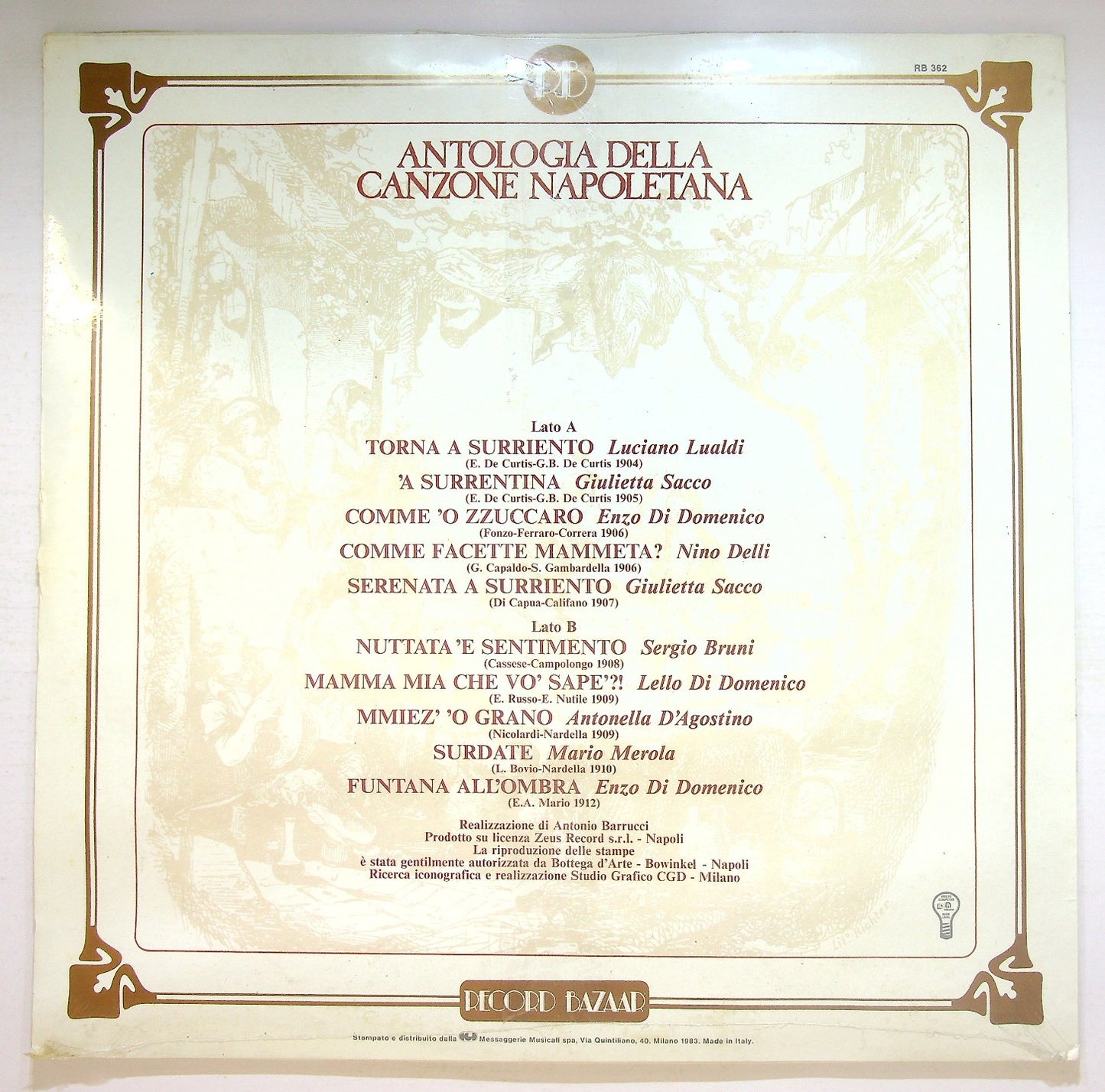 EBOND Antologia Della Canzone Napoletana Attraverso Anni Vol. 3 Vinile V125045
