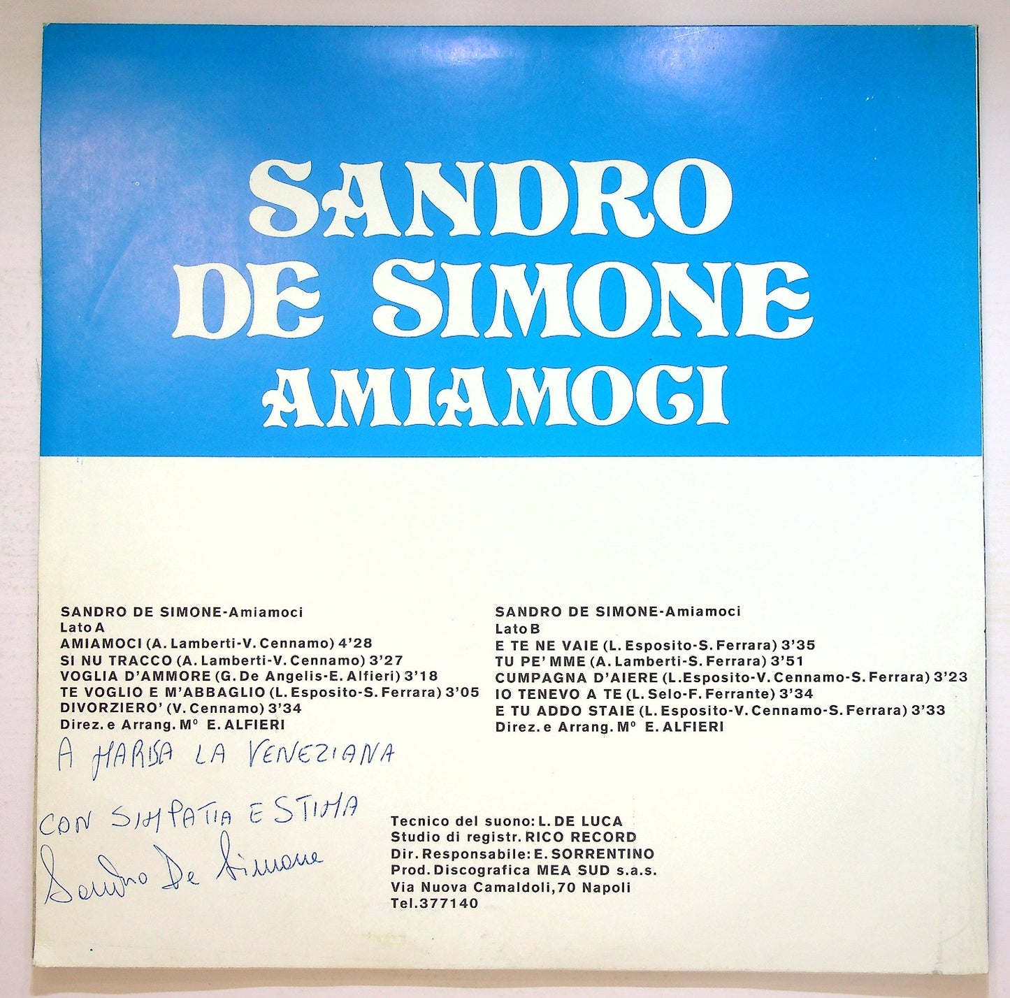 EBOND Sandro De Simone - Amiamoci - (CON DEDICATA) Vinile V125079