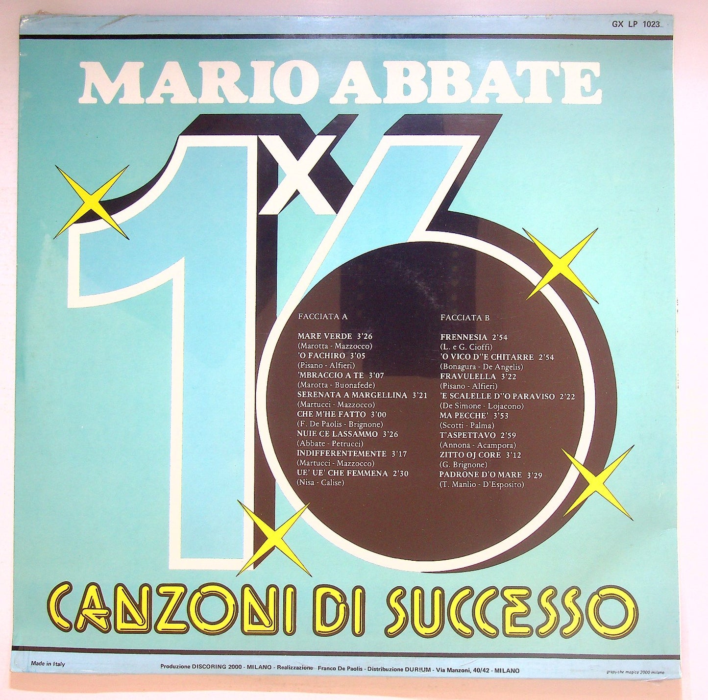 EBOND Mario Abbate - 16 Canzoni Di Successo Vinile V125093