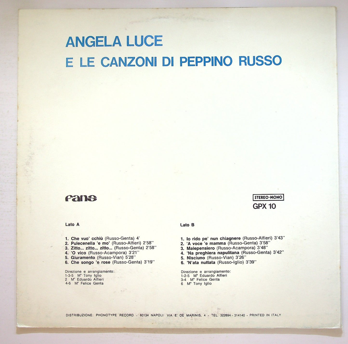 EBOND Angela Luce - Che Vuo' Cchiu' Vinile V125098