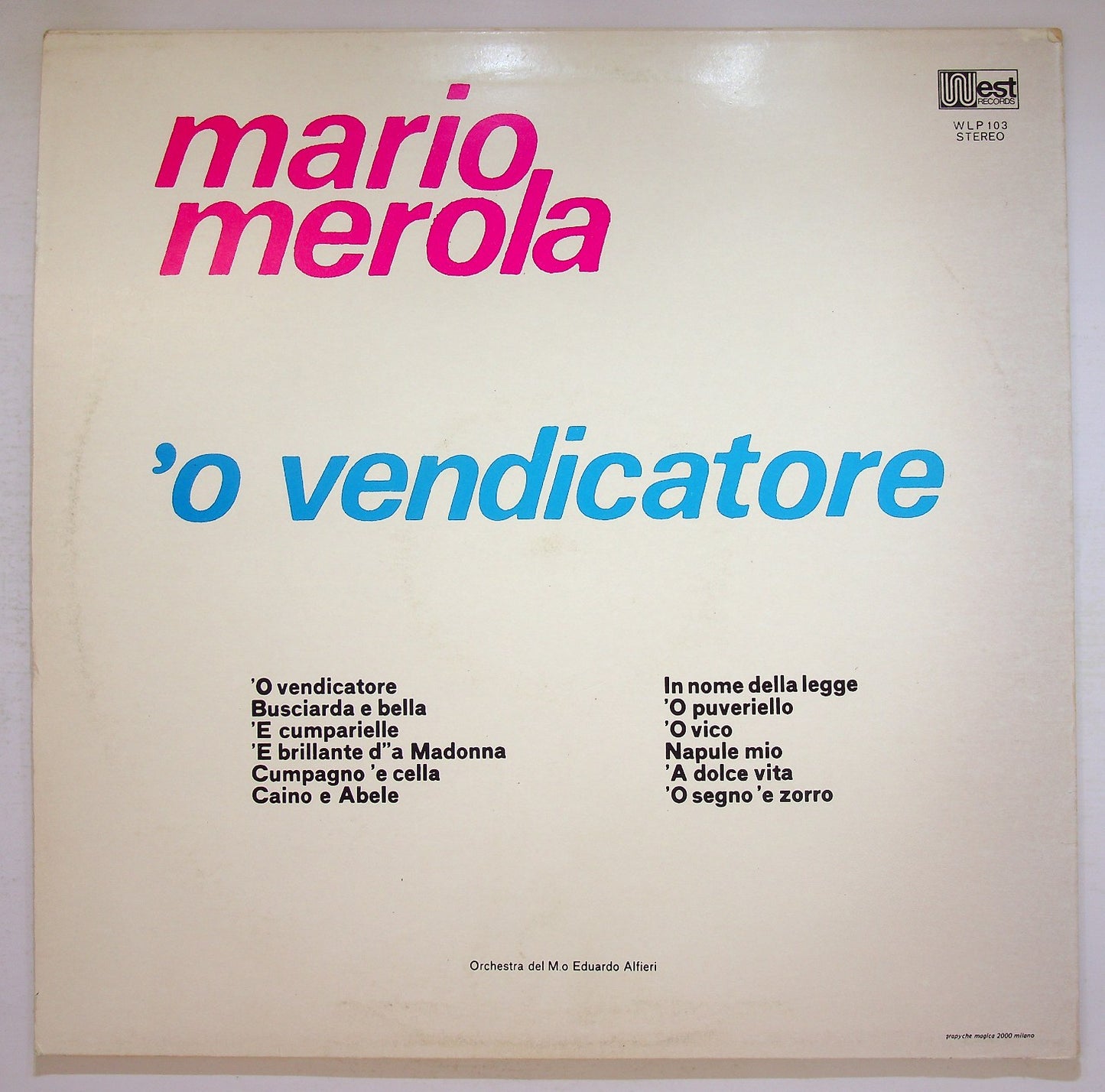 EBOND Mario Merola - 'O Vendicatore Vinile V125102