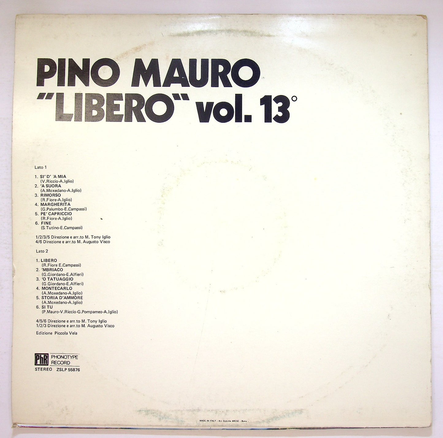 EBOND Pino Mauro - Libero Vol. 13 Vinile V125106