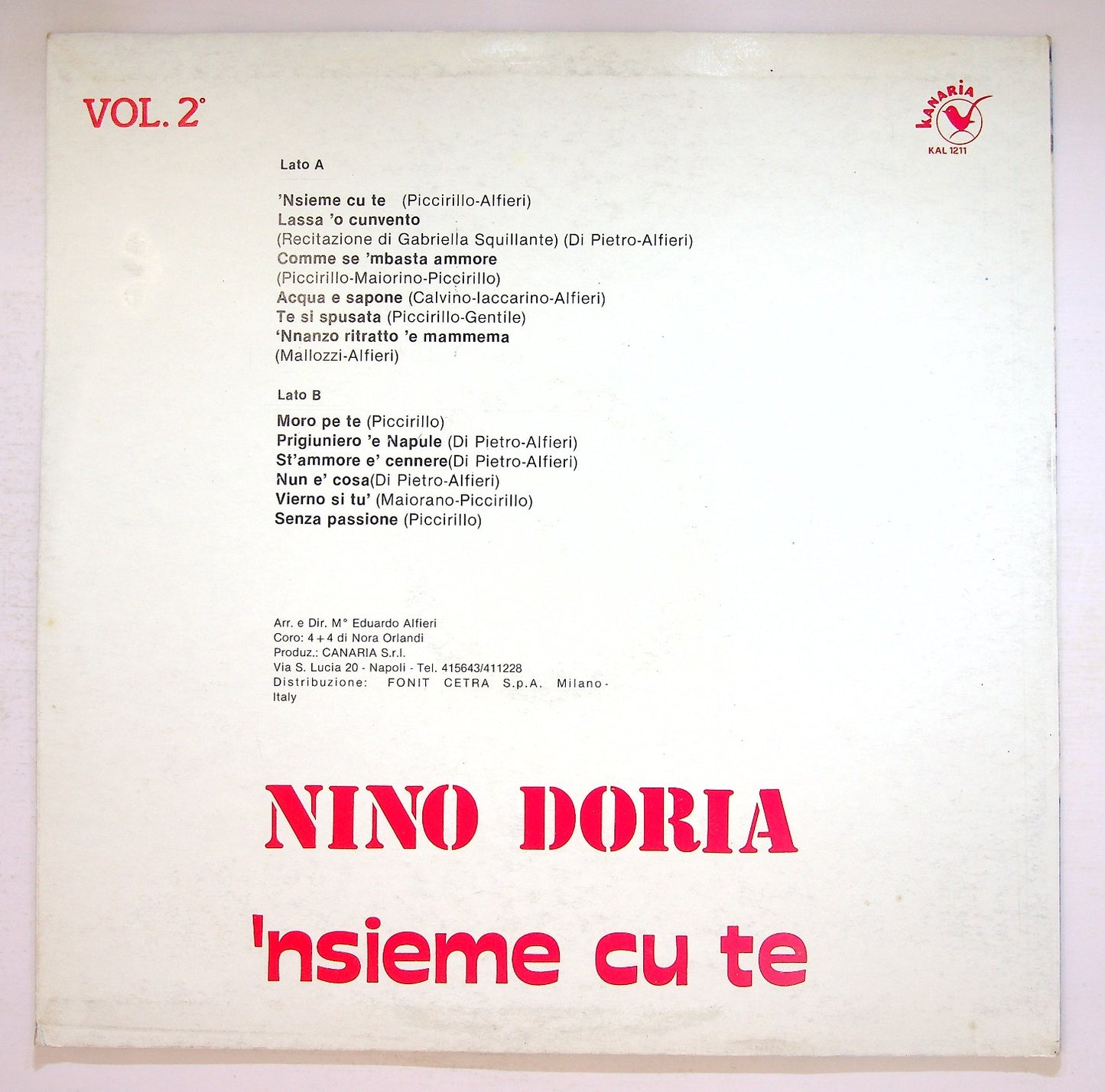 EBOND Nino Doria - 'Nsieme Cu Te (Vol. 2) Vinile V125115