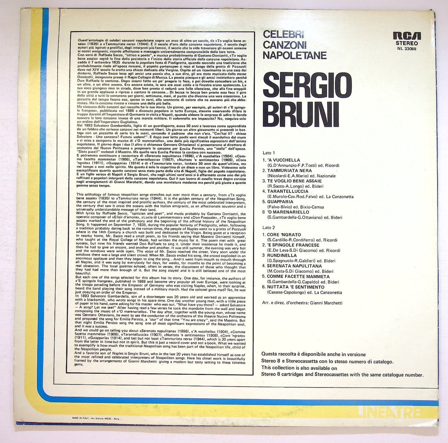 EBOND Sergio Bruni - Celebri Canzoni Napoletane Vinile V125117