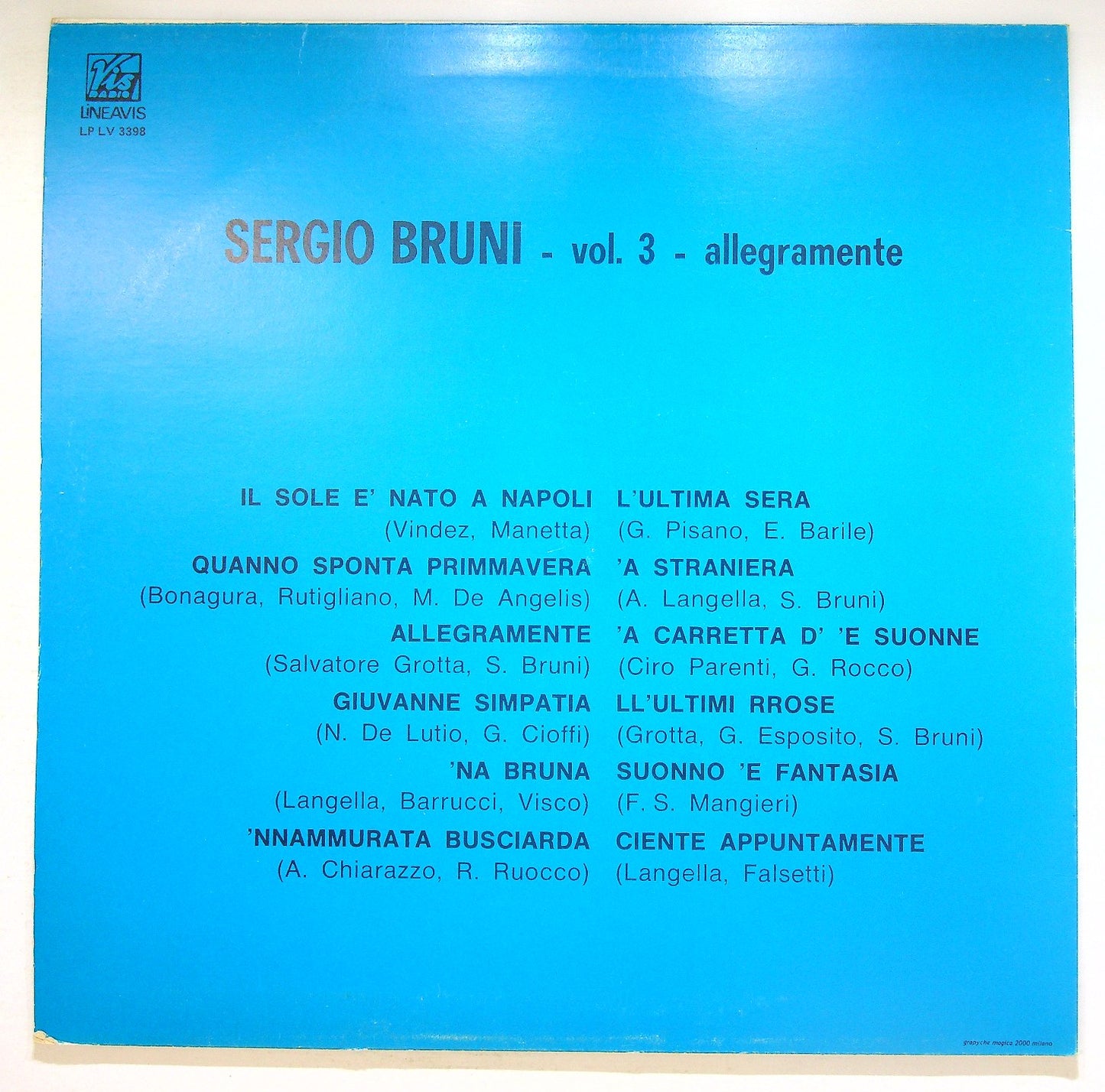 EBOND Sergio Bruni - Vol. 3 - Allegramente Vinile V125123