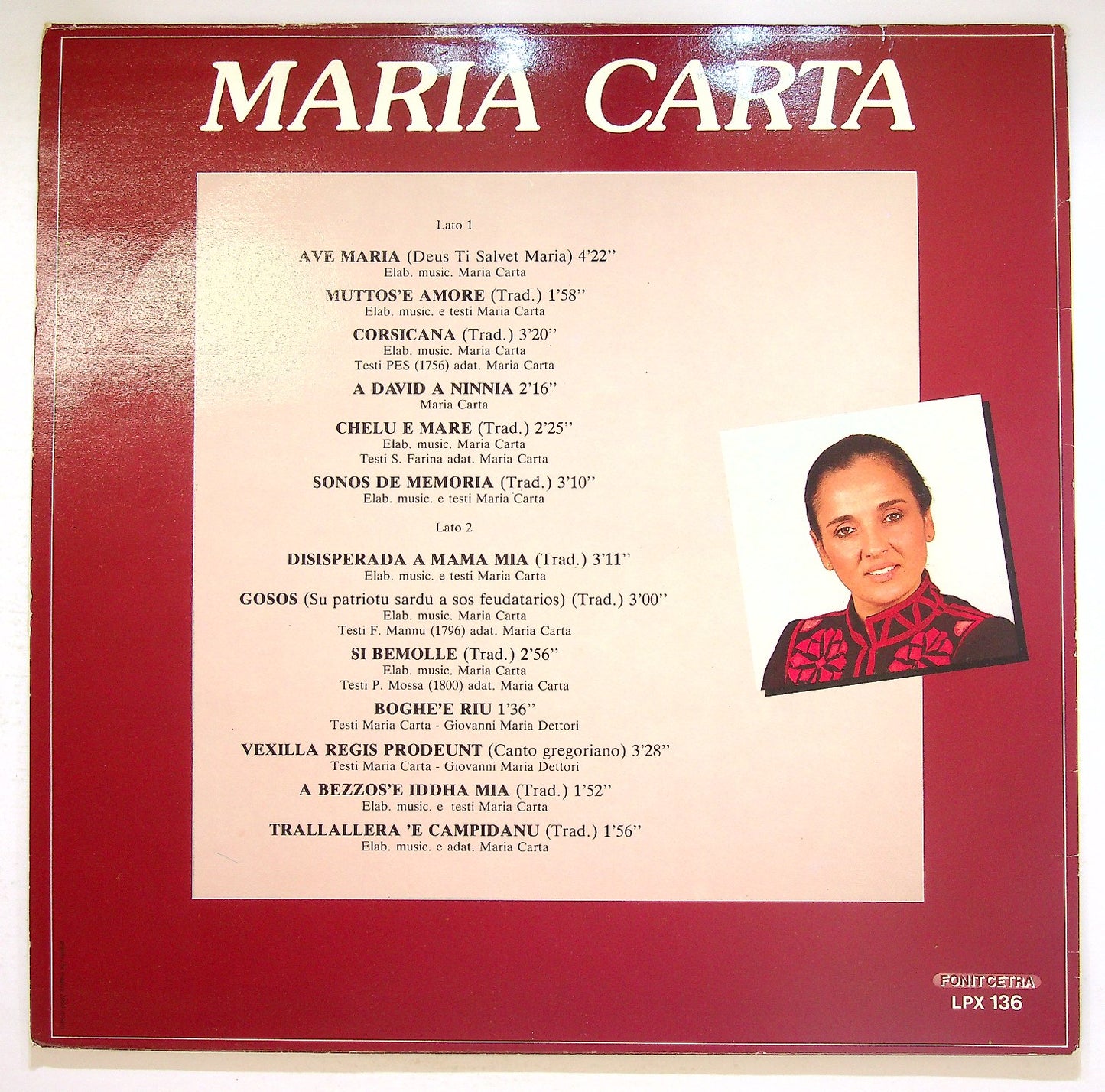 EBOND Maria Carta - Sonos De Memoria Vinile V125147