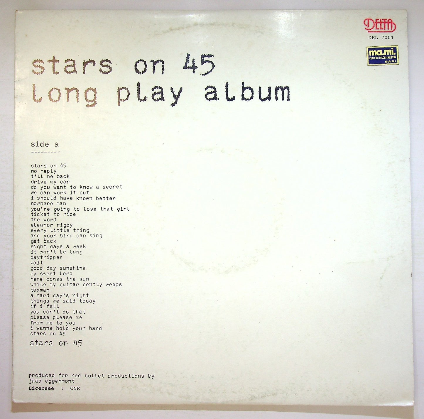 EBOND Stars On 45 / Long Tall Ernie And The Shakers Vinile V126005