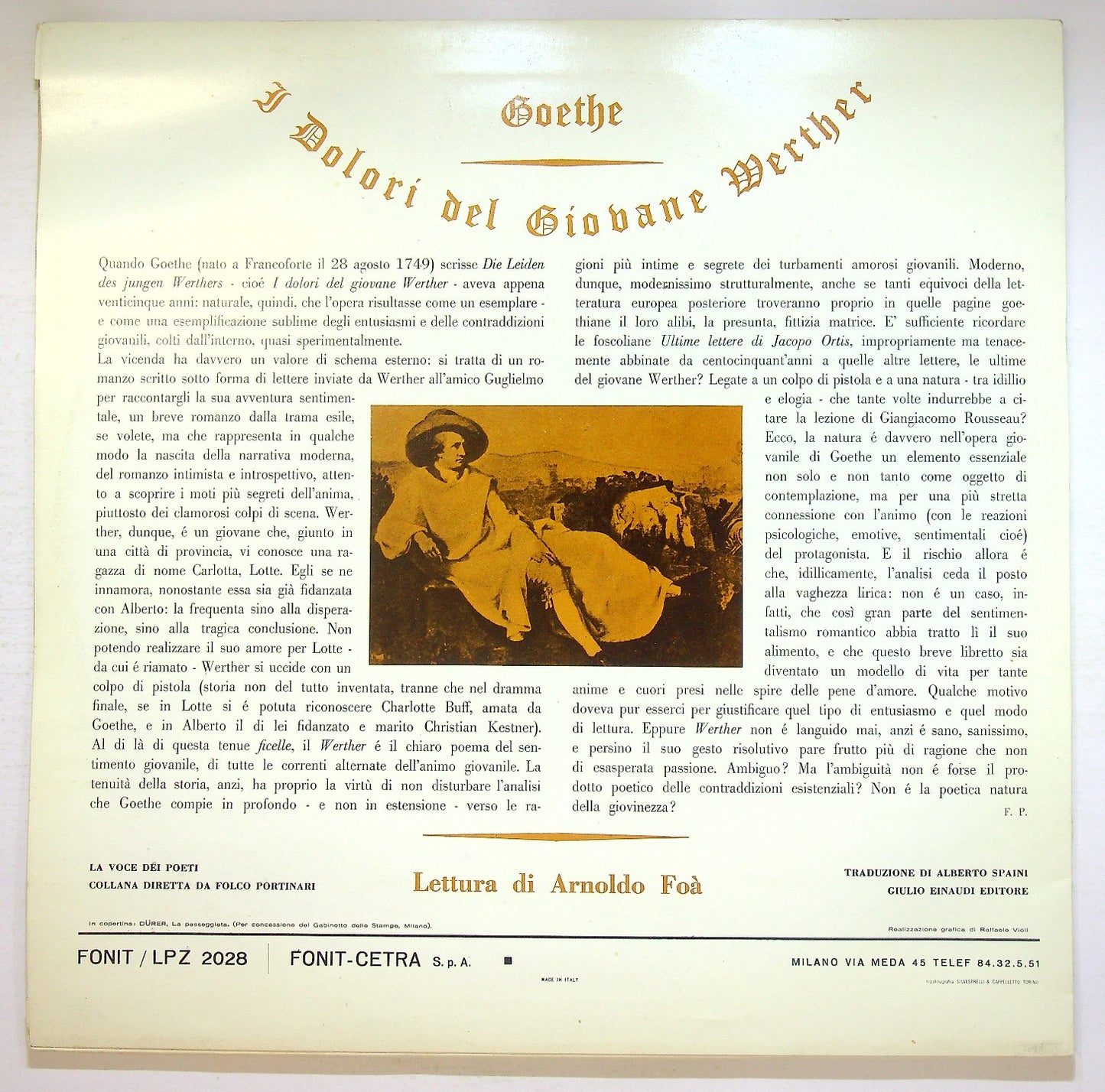 EBOND Goethe - I Dolori Del Giovane Werther Vinile V126021
