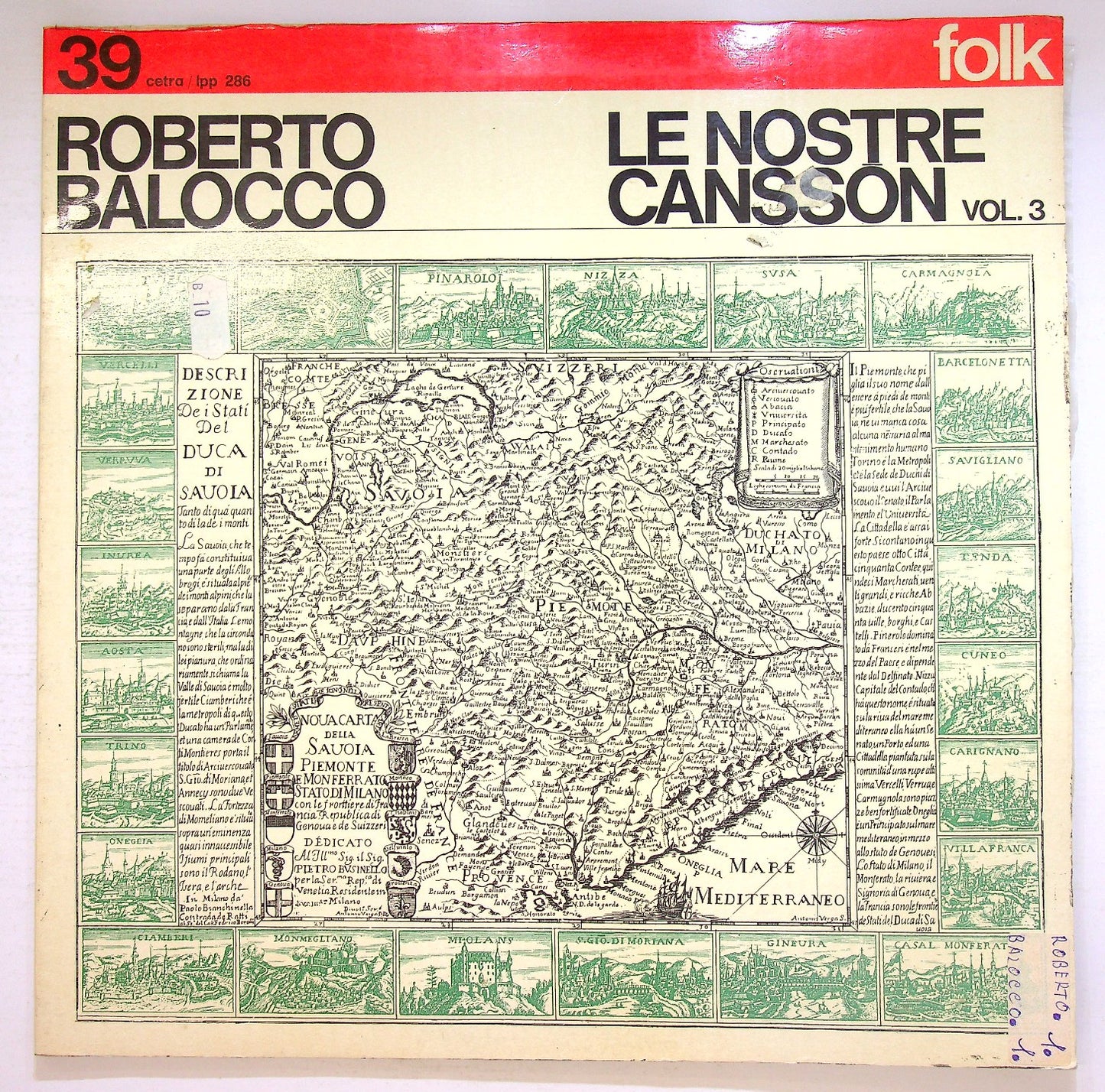 EBOND Roberto Balocco - Le Nostre Cansson Vol. 3 Vinile V126042