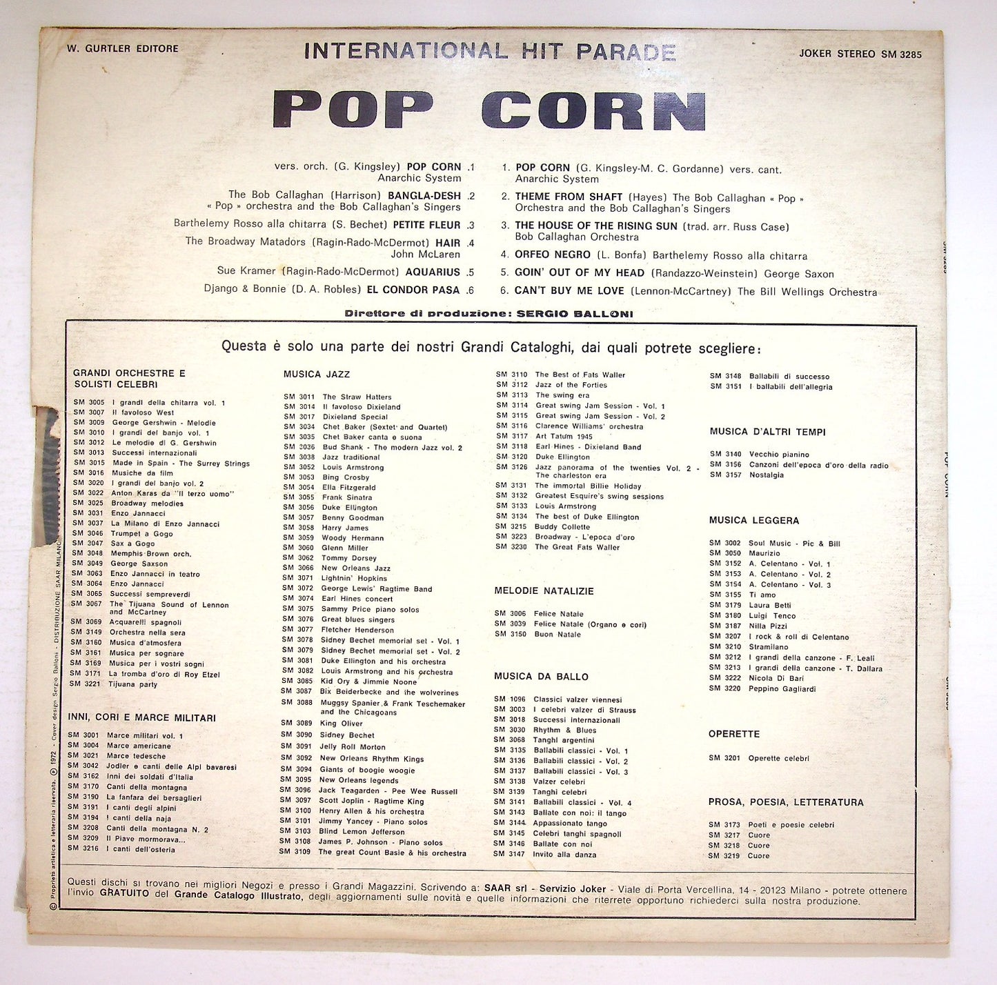 EBOND Various - Pop Corn Vinile V126051