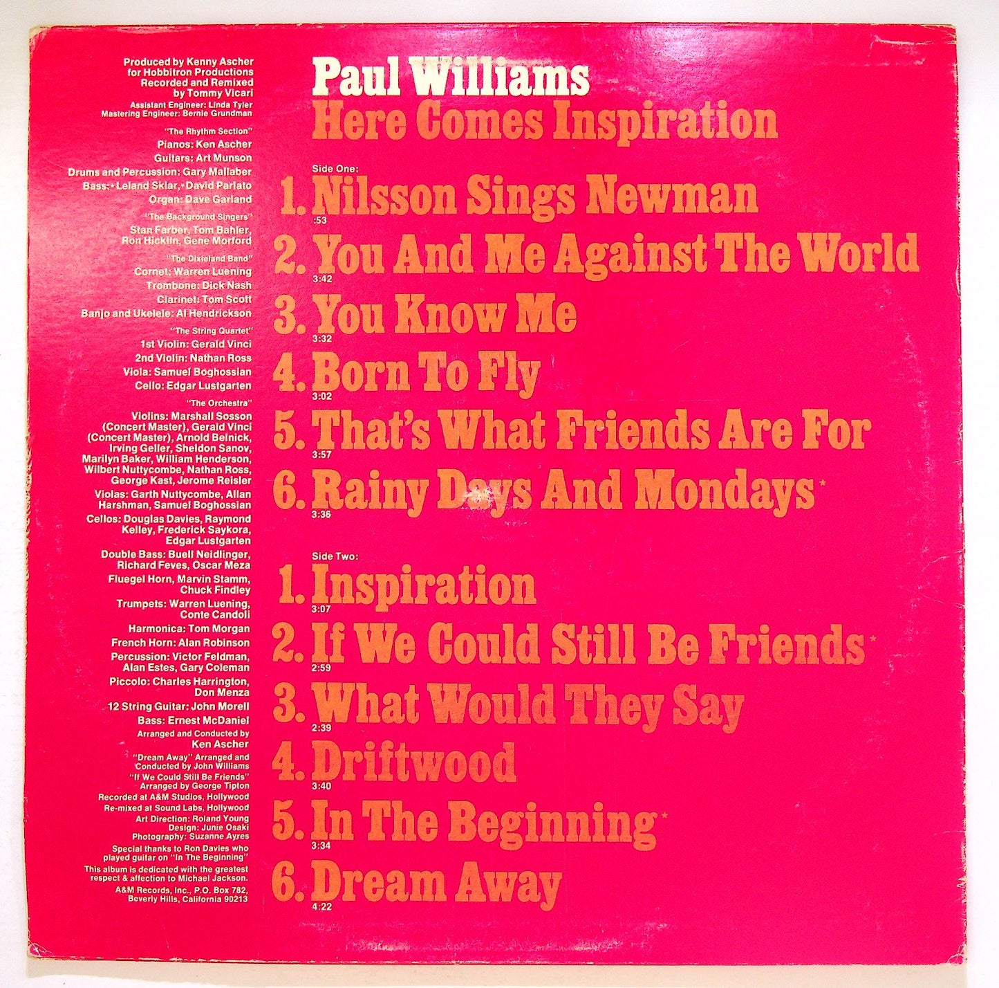 EBOND Paul Williams - Here Comes Inspiration Vinile V126108