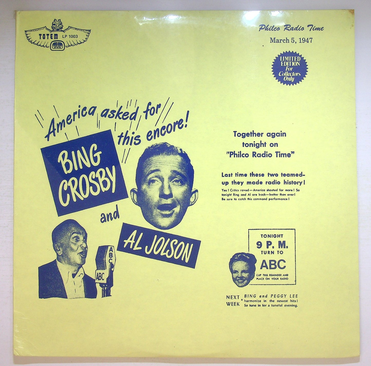 EBOND Bing Crosby , Al Jolson - Bing & Al, Volume 1 Vinile V126119