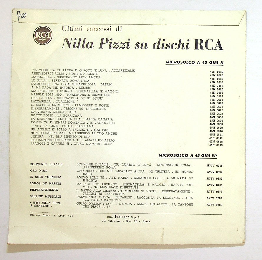EBOND Nilla Pizzi - L'Edera / Nel Blu Dipinto Di Blu Vinile V128002
