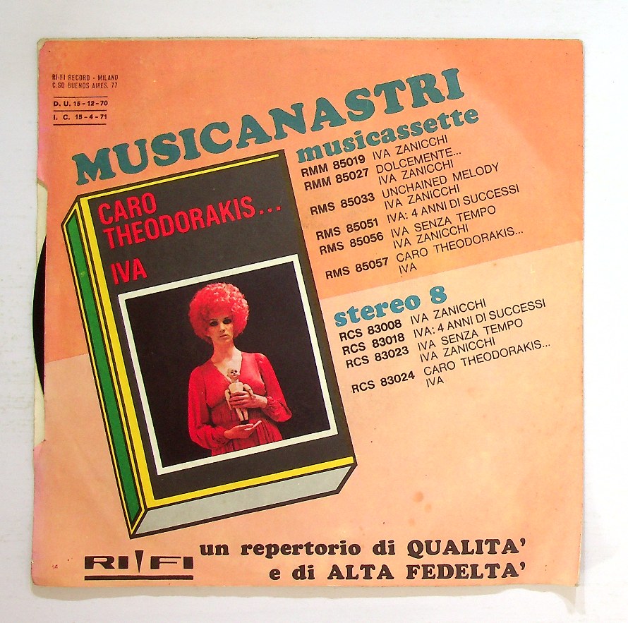EBOND Iva Zanicchi - Un Fiume Amaro / Tienimi Con Te Vinile V128045