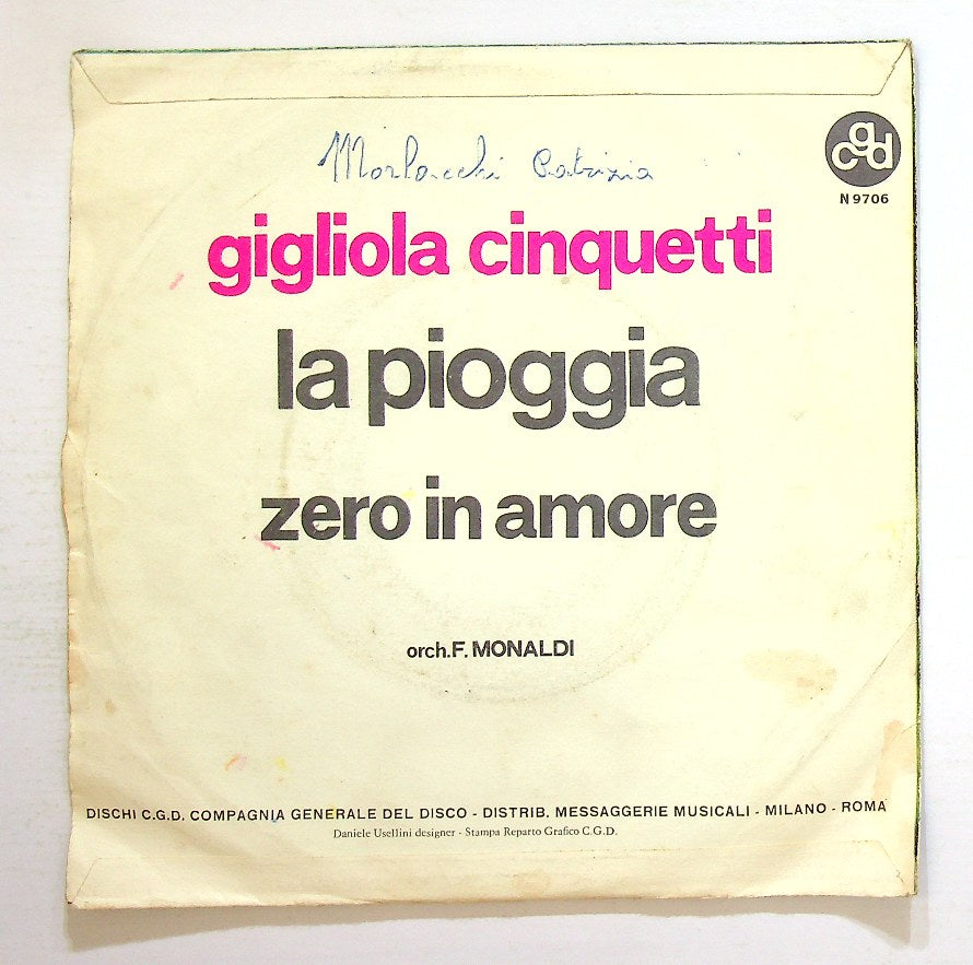 EBOND Gigliola Cinquetti - La Pioggia Vinile V128073