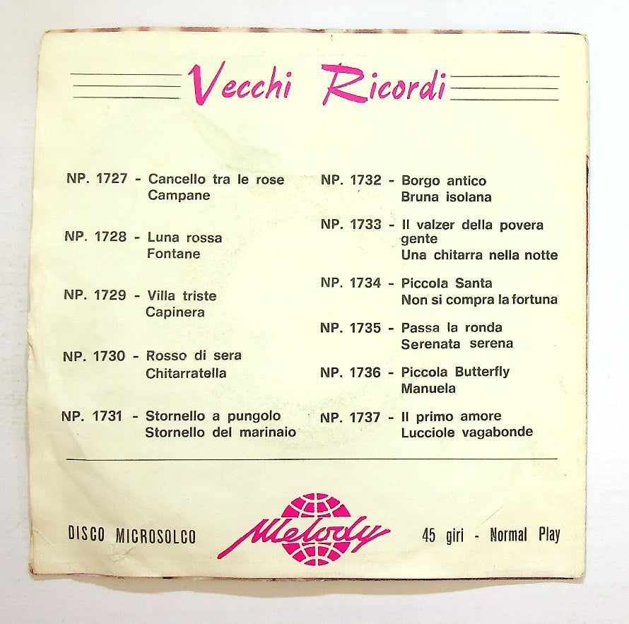 EBOND Sergio Mauri - Piccola Santa / Non Si Compra La Fortuna Vinile V128125