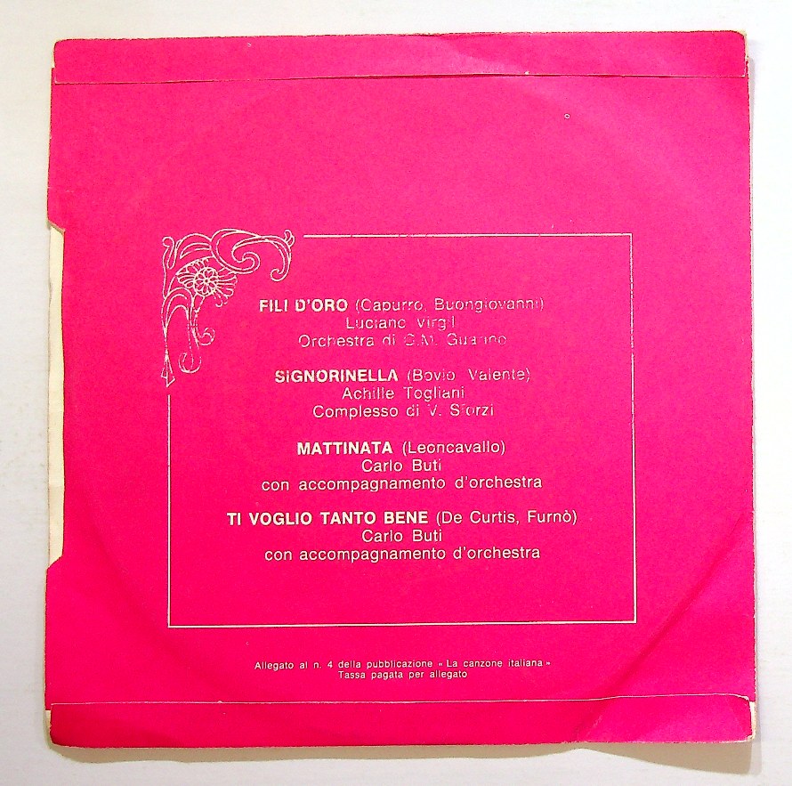 EBOND Various - La Canzone Italiana - N° 4 Vinile V129030