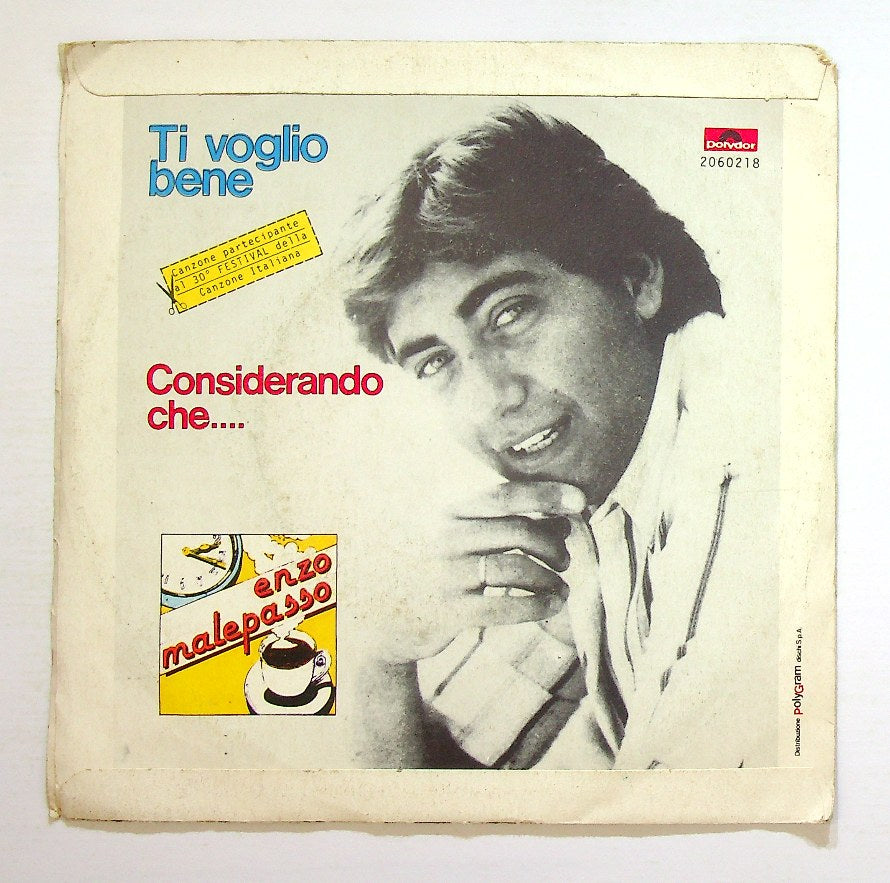 EBOND Enzo Malepasso - Ti Voglio Bene / Considerando Che... Vinile V129057