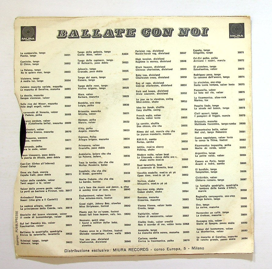 EBOND Valzer della pover gente / La porti un bacione a Firenze Vinile V129070