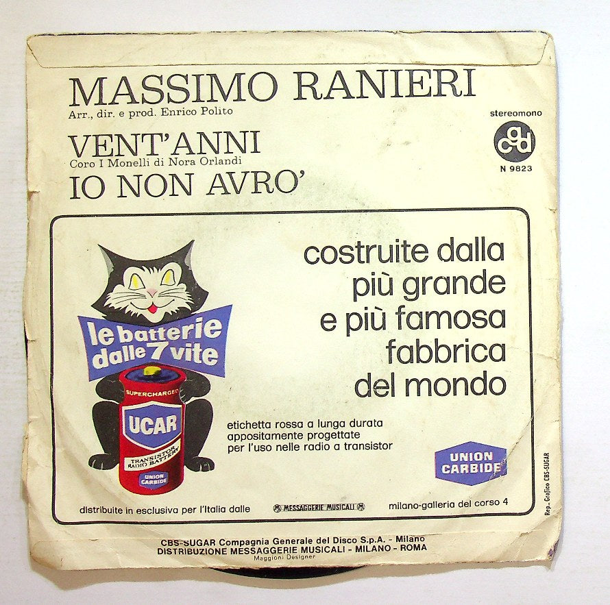 EBOND Massimo Ranieri - Vent'Anni Vinile V129113