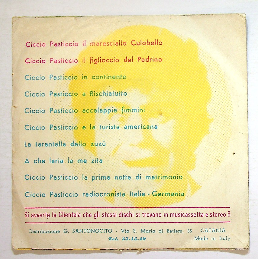 EBOND Ciccio Pasticcio - Il Maresciallo Culobello Vinile V130010