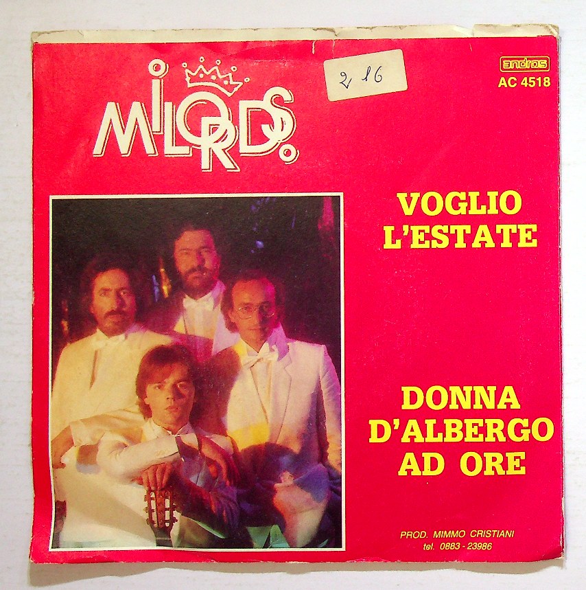 EBOND Milords - Voglio L'Estate Vinile V130019