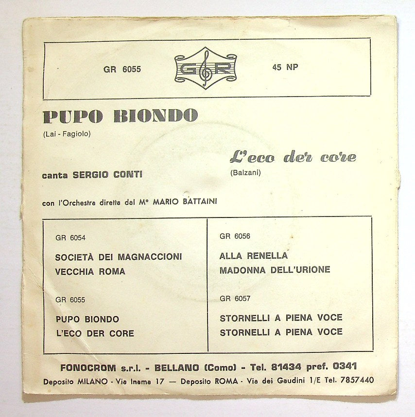 EBOND Sergio Conti - Pupo Biondo Vinile V130056