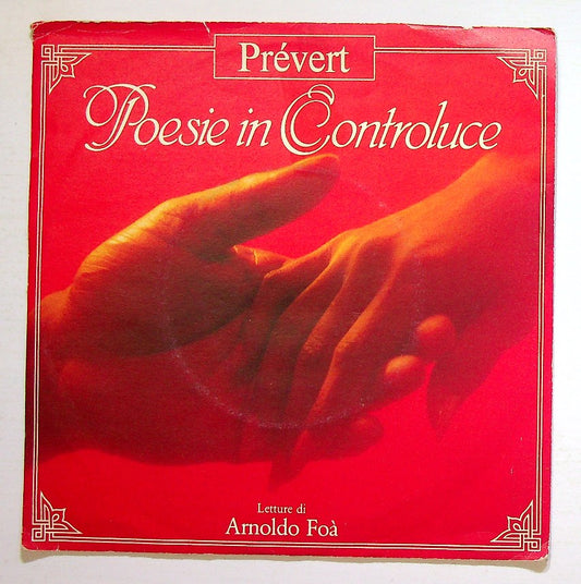 EBOND Prevert Letture Di Arnoldo Foa - Poesie In Controluce Vinile V130058