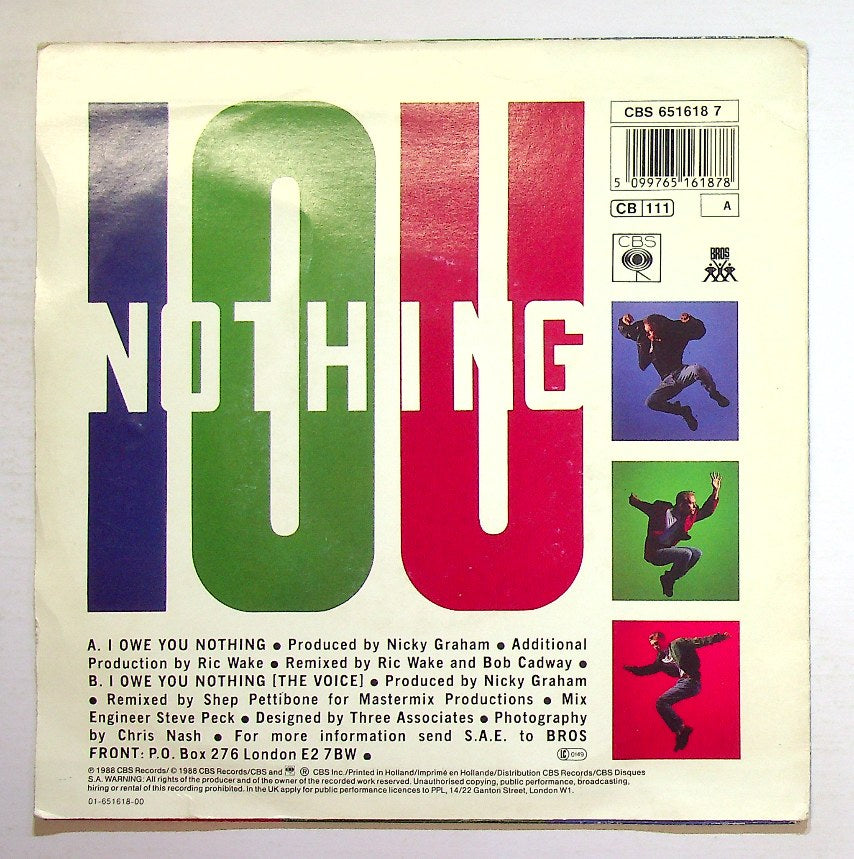 EBOND Bros - I Owe You Nothing Vinile V131068