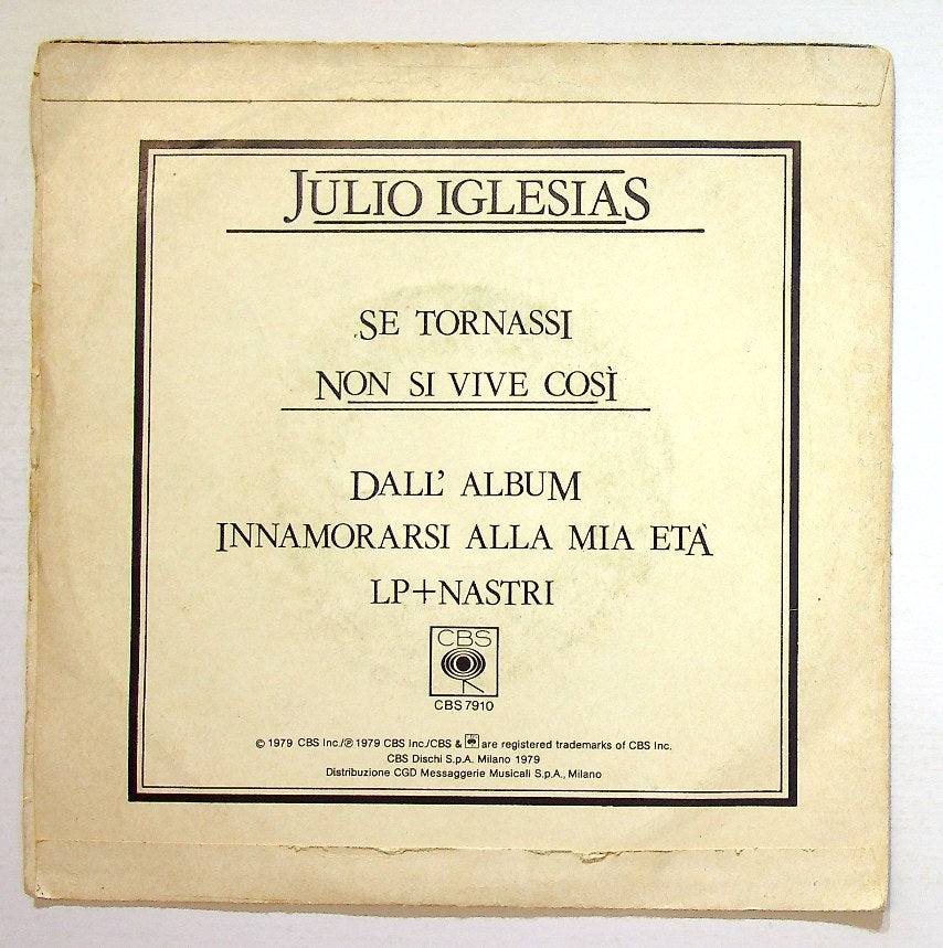 EBOND Julio Iglesias - Se Tornassi Vinile V131082