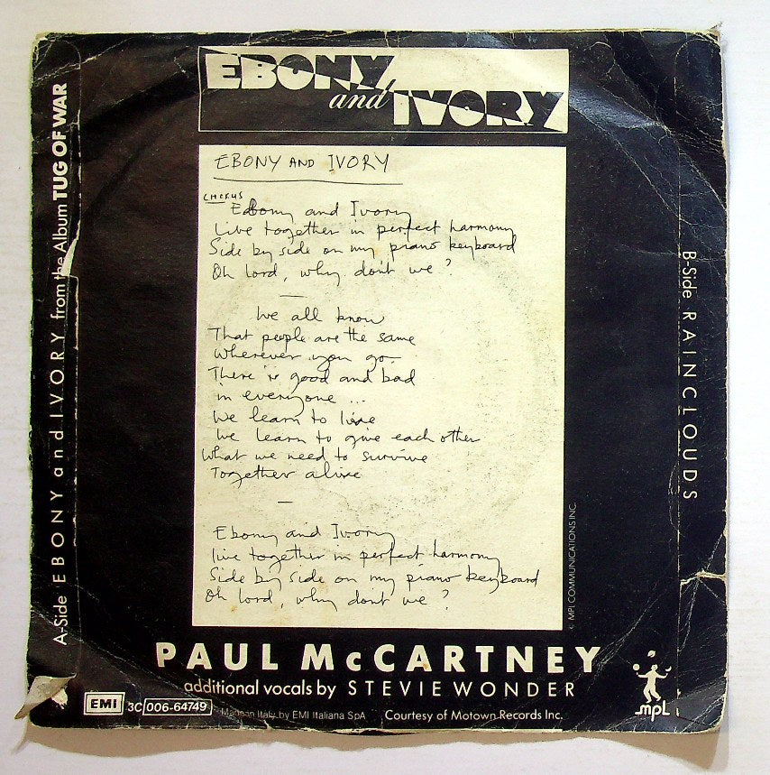 EBOND Paul McCartney - Ebony And Ivory Vinile V131097