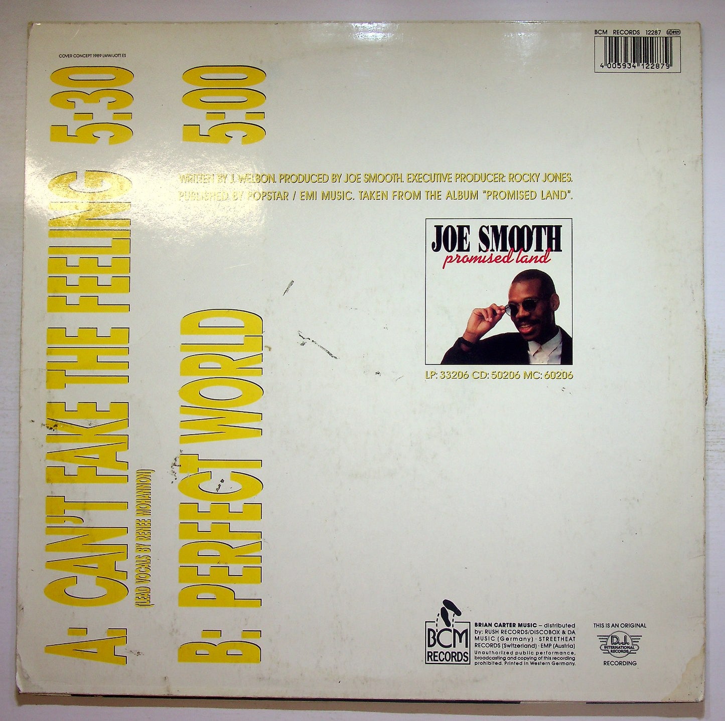 EBOND Joe Smooth - Can't Fake The Feeling Vinile V132040