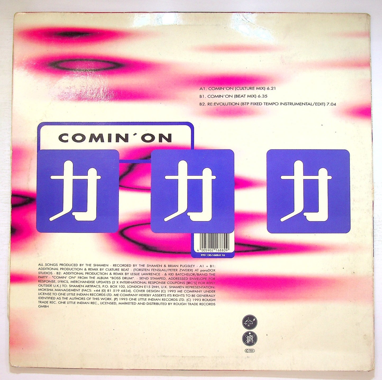 EBOND The Shamen - Comin' On (Remixed By Culture Beat) Vinile V132102