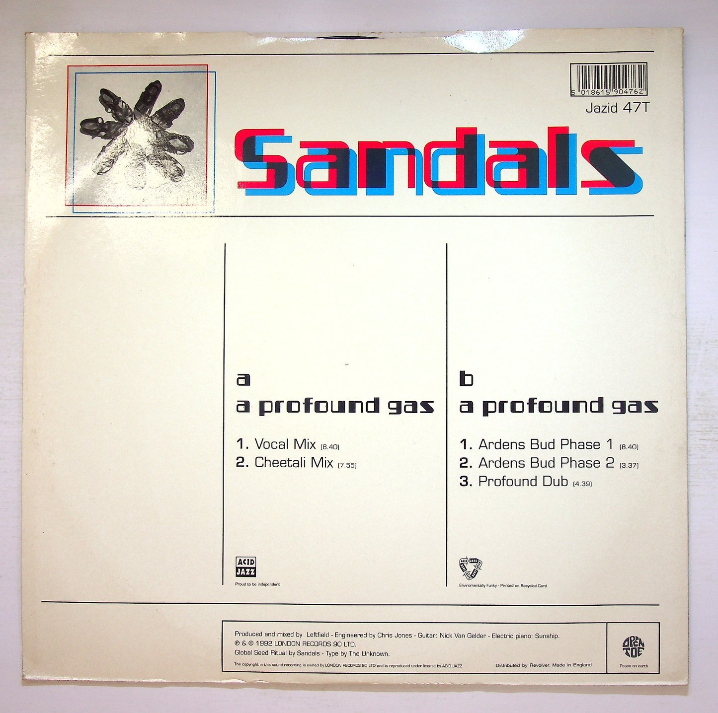 EBOND Sandals - A Profound Gas Vinile V132108