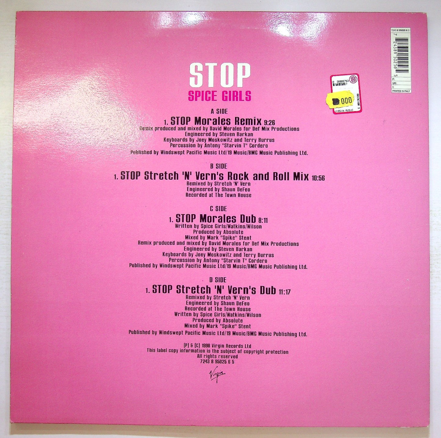 EBOND Spice Girls - Stop Vinile V132132