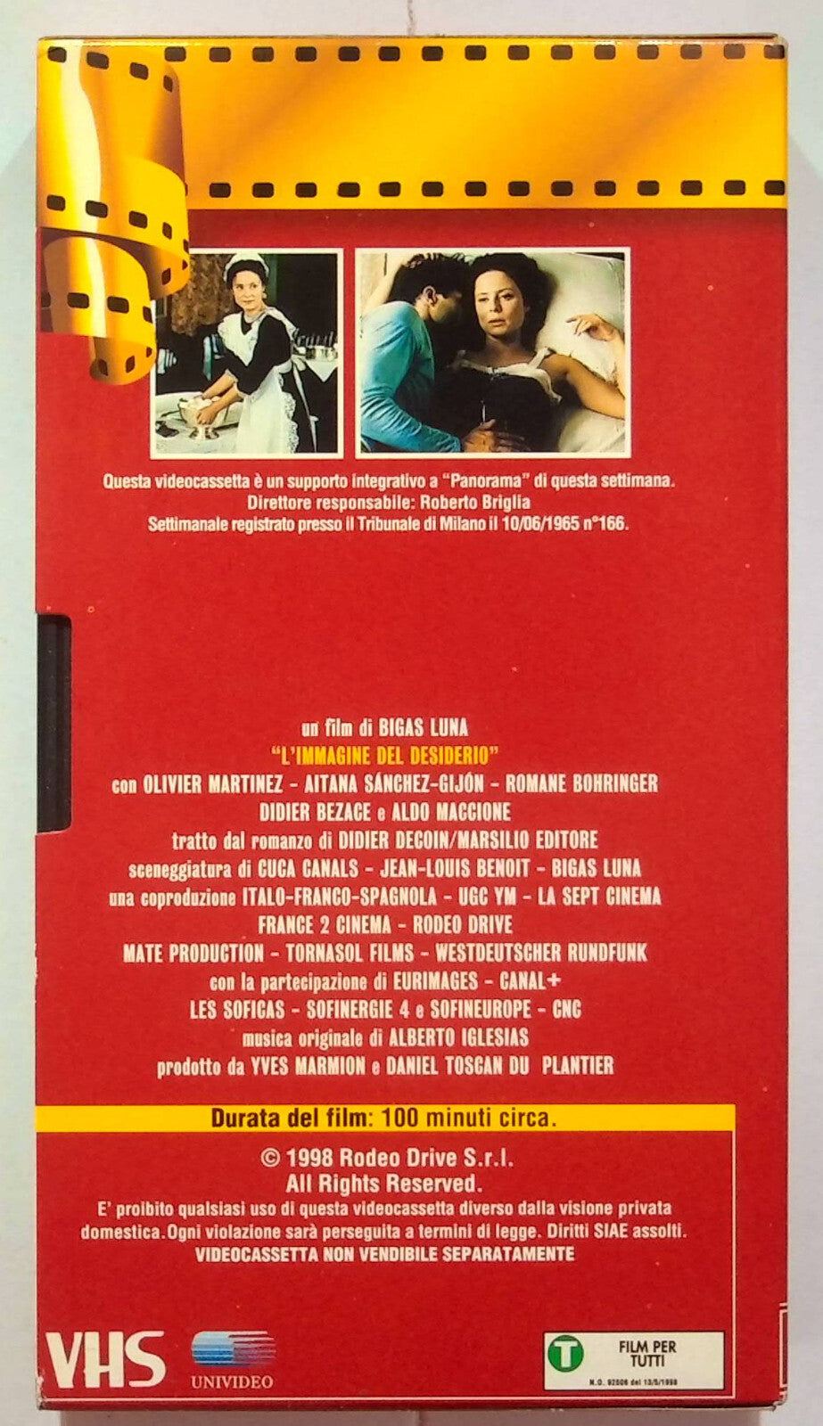 EBOND L'immagine Del Desiderio Editoriale VHS VH000043