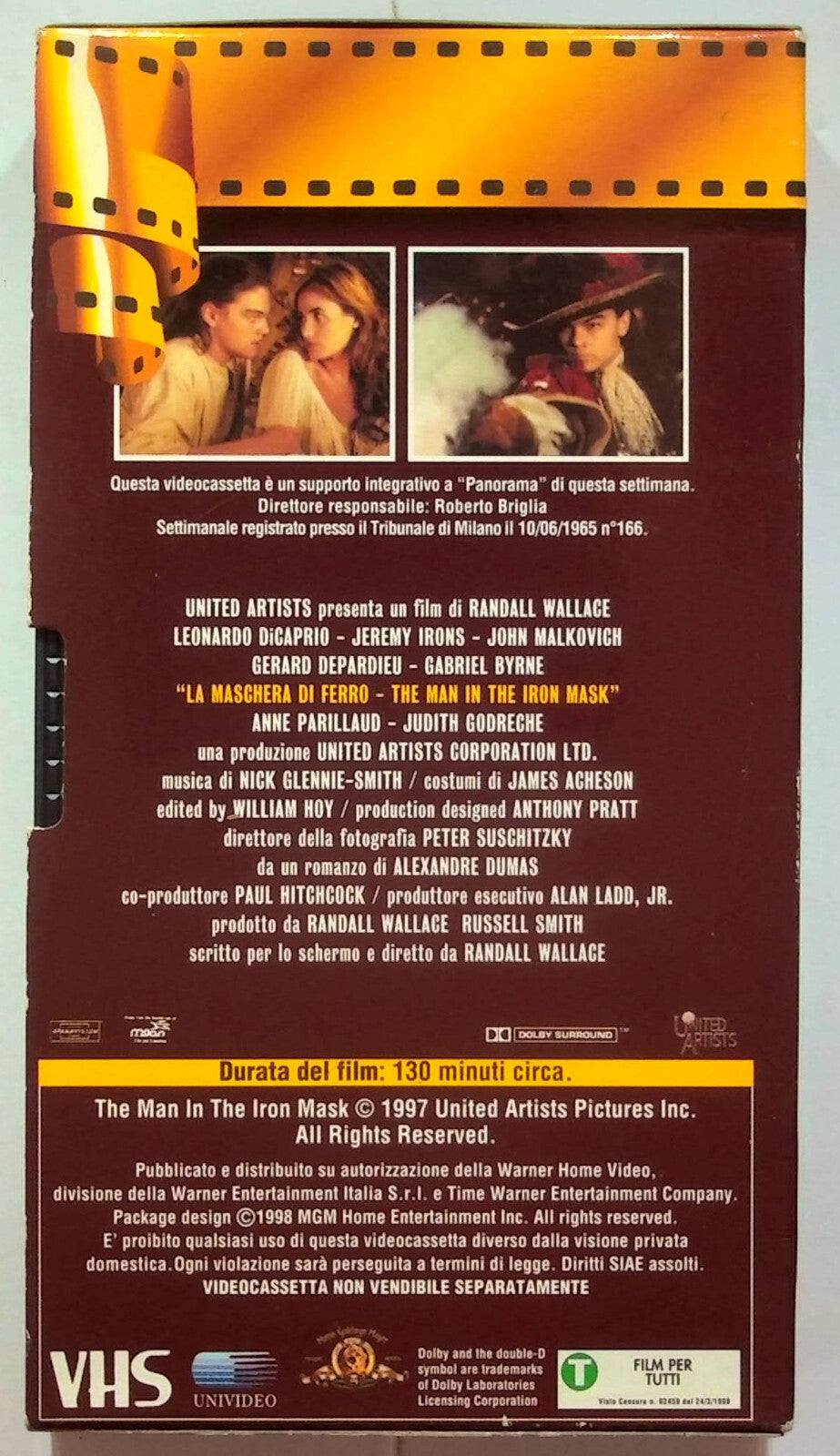 EBOND La Maschera Di Ferro Editoriale VHS VH000057