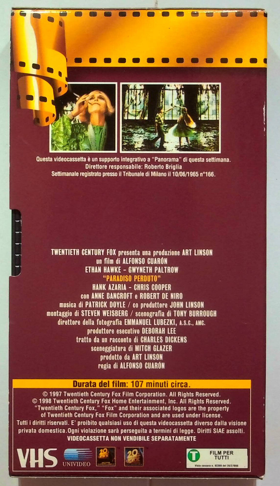 EBOND Paradiso Perduto Editoriale VHS VH000118