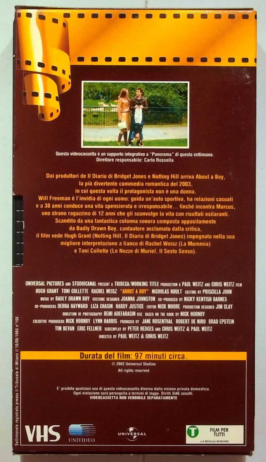 EBOND About a Boy Un Ragazzo Editoriale VHS VH000124