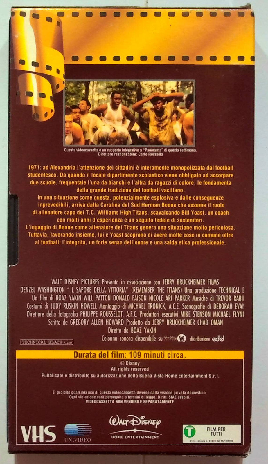 EBOND Il Sapore Della Vittoria Editoriale VHS VH000125