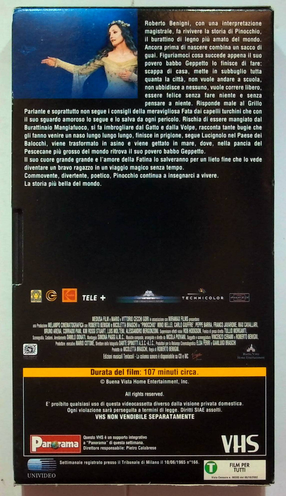 EBOND Pinocchio (2002) Editoriale VHS VH000159