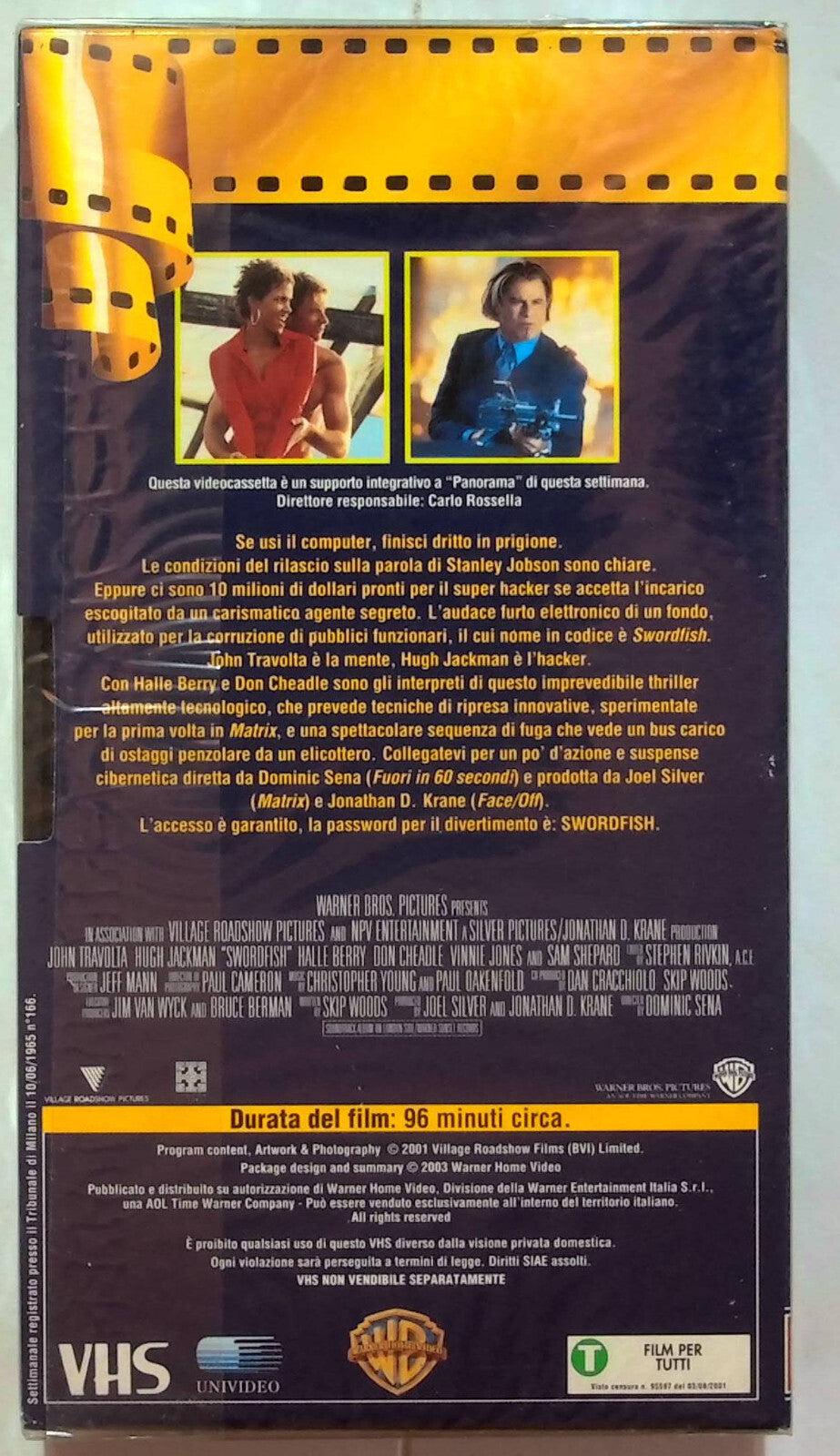 EBOND Codice Swordfish Editoriale VHS VH000259