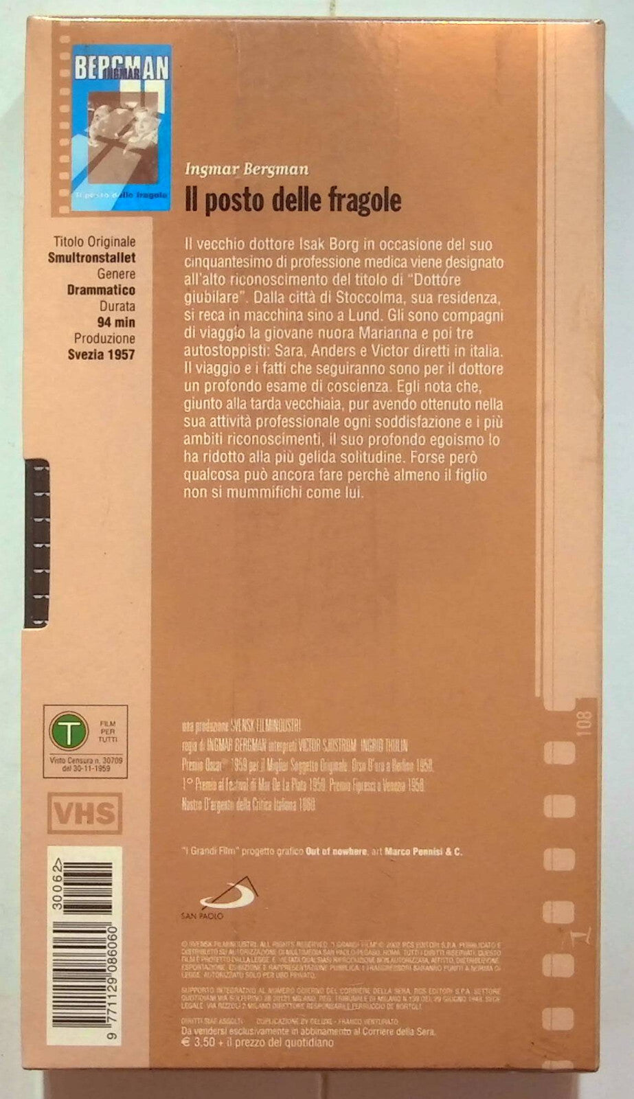 EBOND Il Posto Delle Fragole Editoriale VHS VH000265